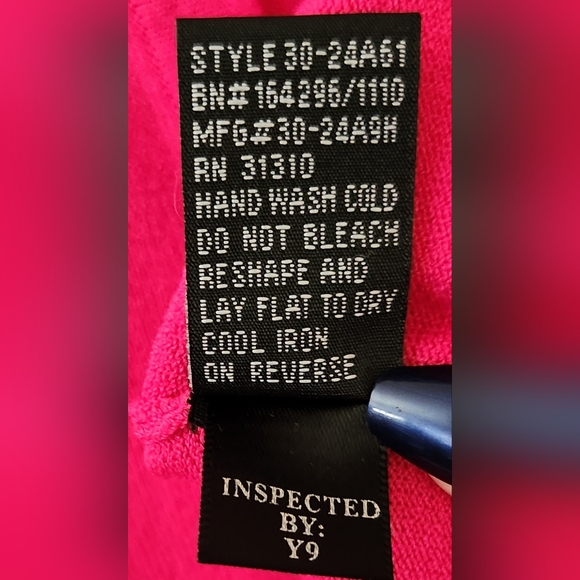 I.N. Studio Pink Cropped Short Sleeve Sweater womens size 18w - Picture 6 of 10